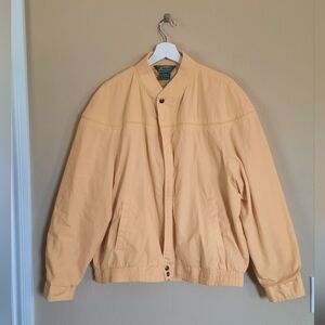 Butter Yellow Retro Mens Bomber 80s 90s Pastel